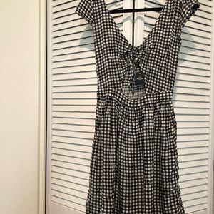 Summer checker print dress